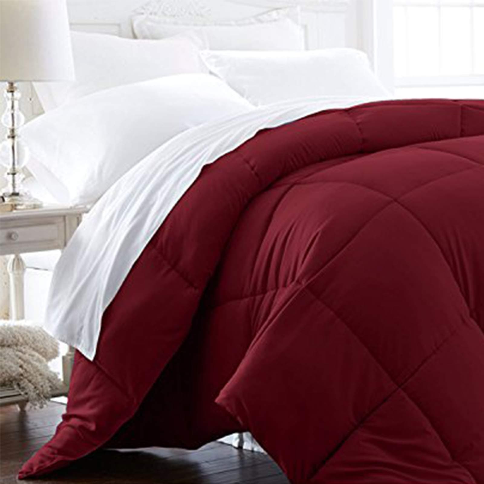 Beckham Luxury Linens King/California King Size Comforter - 1600 Series Down Alternative Home Bedding & Duvet Insert - Burgundy