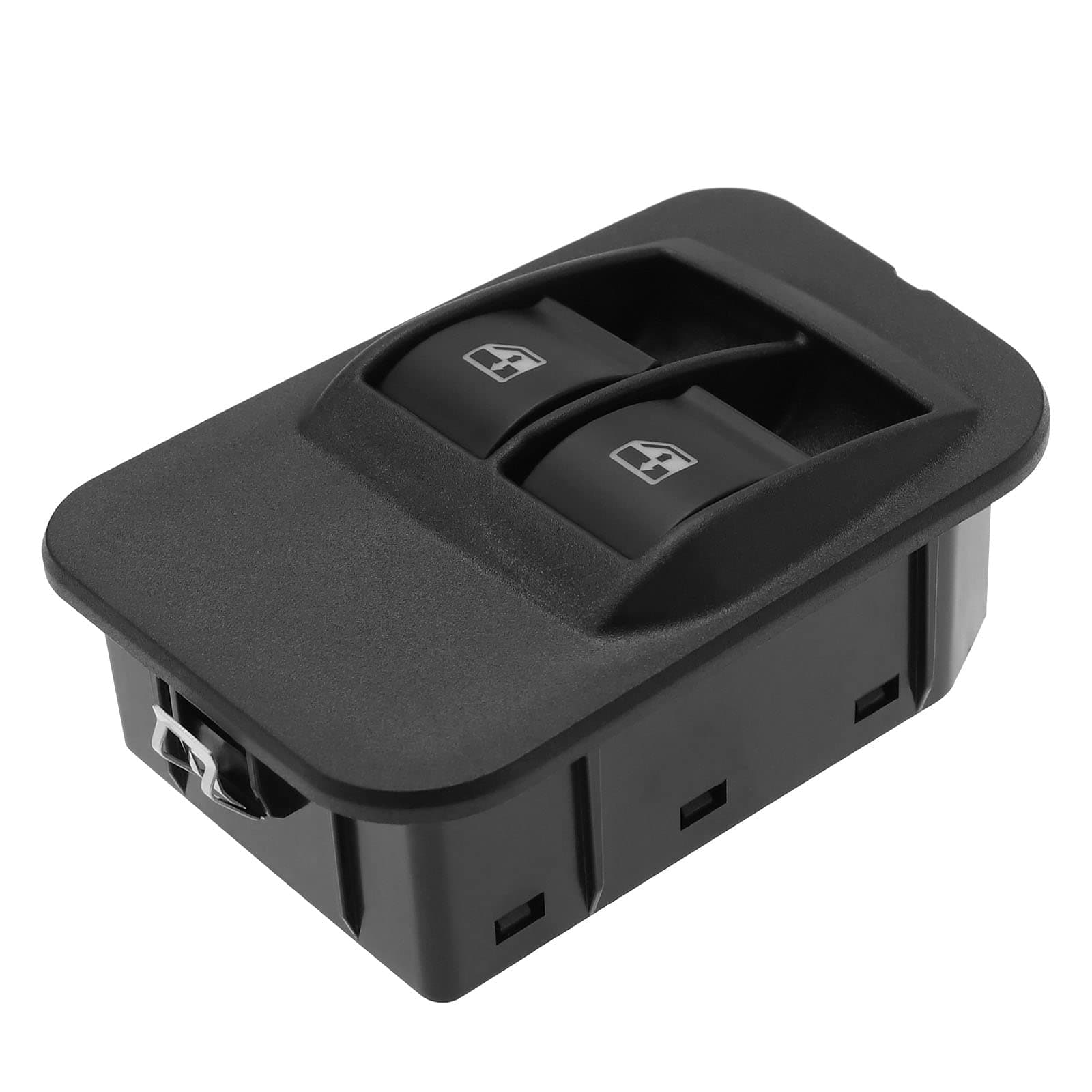 Car Power Window Switch with Frame 6490.G8 735461275 Compatible with Nemo Doblo Fiorino Qubo Bipper Combo Interior Switch Button Control Black