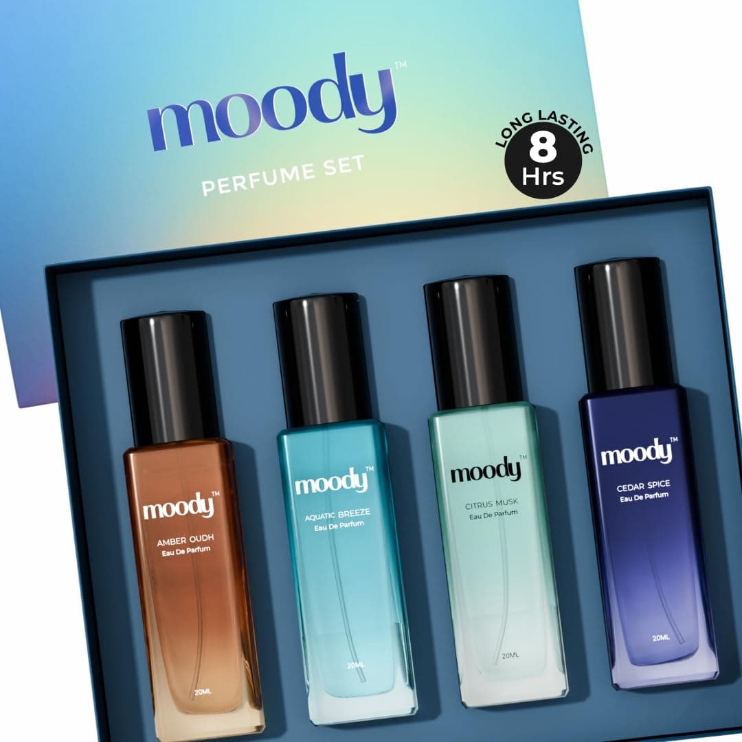 Premium Perfume Gift Set Of 4 For Men | IFRA Certified | Long Lasting EDP Fragrance Scent Up To 8 Hours | Oud,Fresh, Citrusy,Warm | Gift Hamper, Pack of 4X20ml