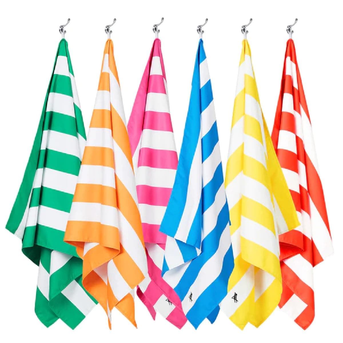 Dock & Bay Quick Drying Beach Towel Sets - Compact & Lightweight - 100% Recycled - Includes Travel Pouch - Cabana Set of 6 - Extra Large (200x90cm, 78x35)