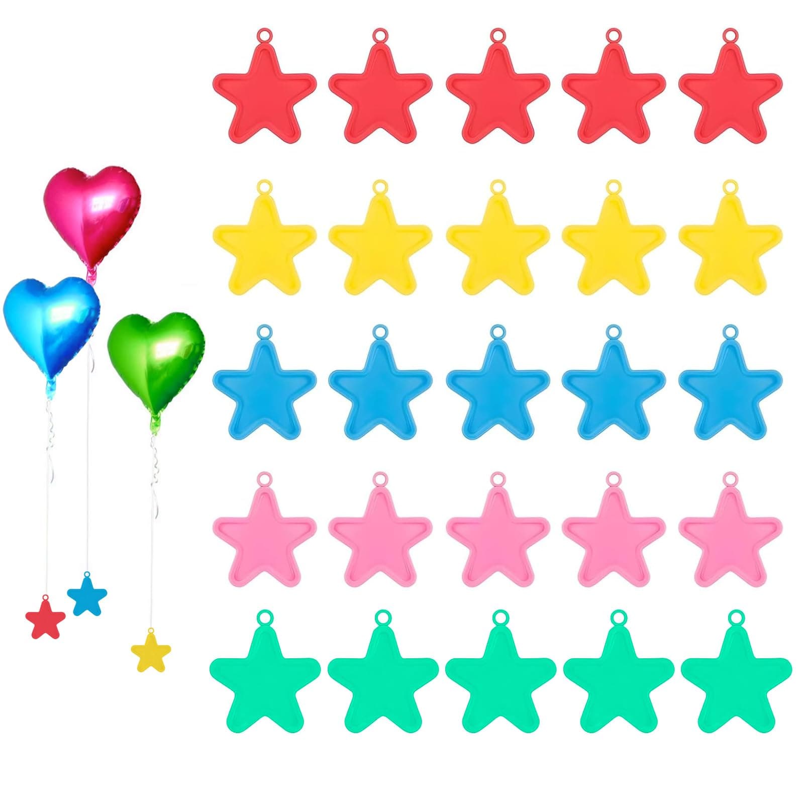25 Pcs (Star Shape) Helium Balloon Weights And Balloon Weight Balloon Weights Red Balloon Weights Balloon And Weights for Decoration Birthday Wedding Decoration Parties Supplies