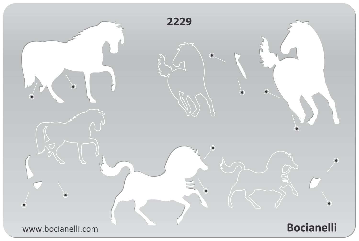 Plastic Stencil Template for Graphical Design Drawing Drafting Jewellery Making - Horse Horses Pony