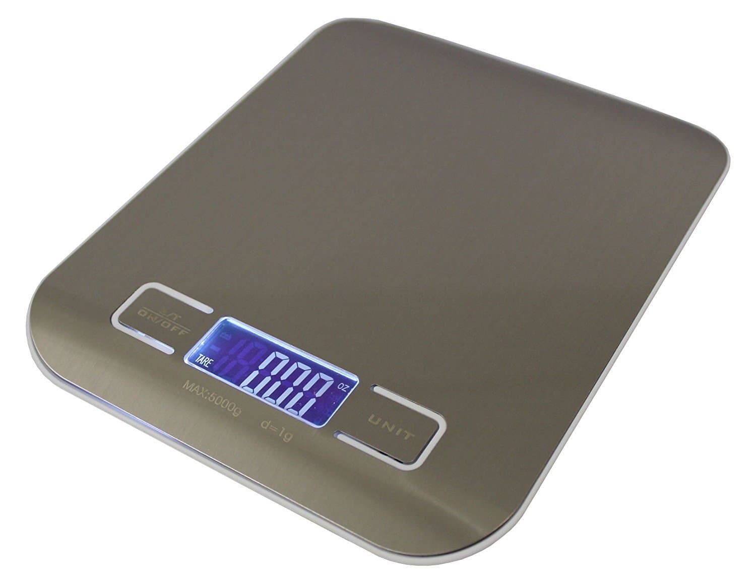 ABrand SF-2012 Digital Kitchen Scale Multifunction Food Scale, Silver/White (Batteries Included)