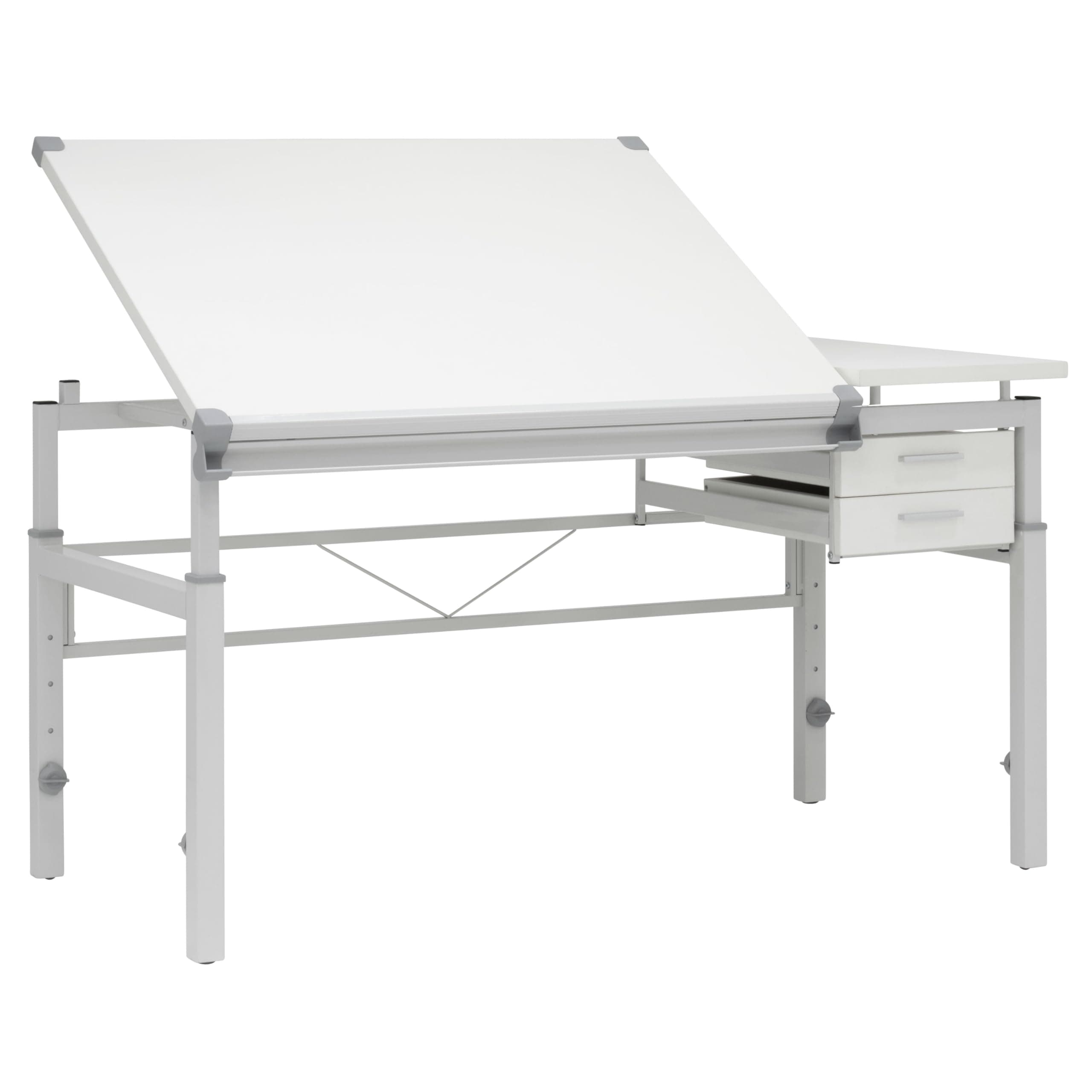 SD STUDIO DESIGNS Graphix II Pro Line Split Top Height Adjustable Drafting, Drawing Table with 39.5" x 30" Tilting Top,White