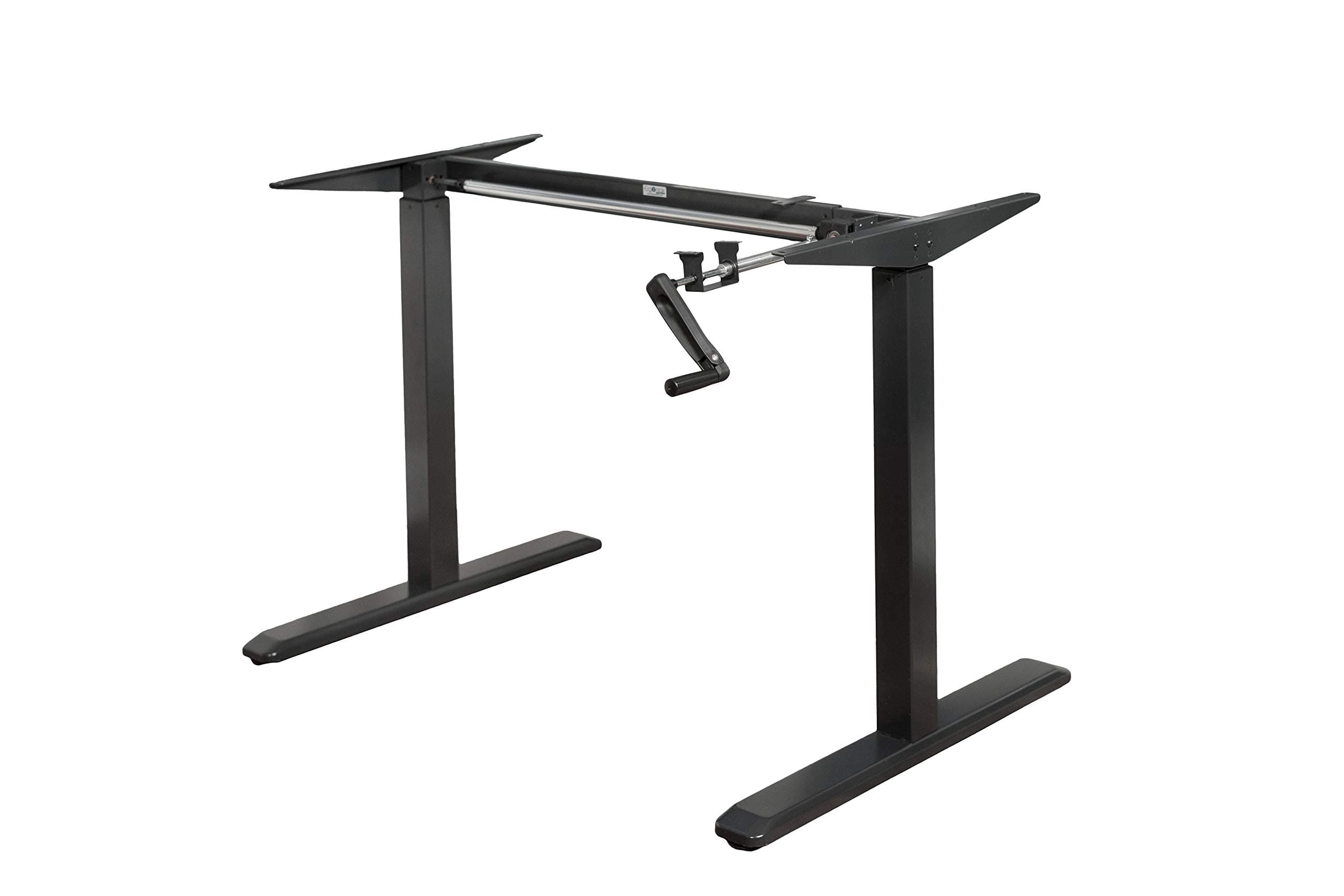 ErgomaxAdjustable Crank Desk Frame, Tabletop Not Included, 48.56 Inch Max Height, Black
