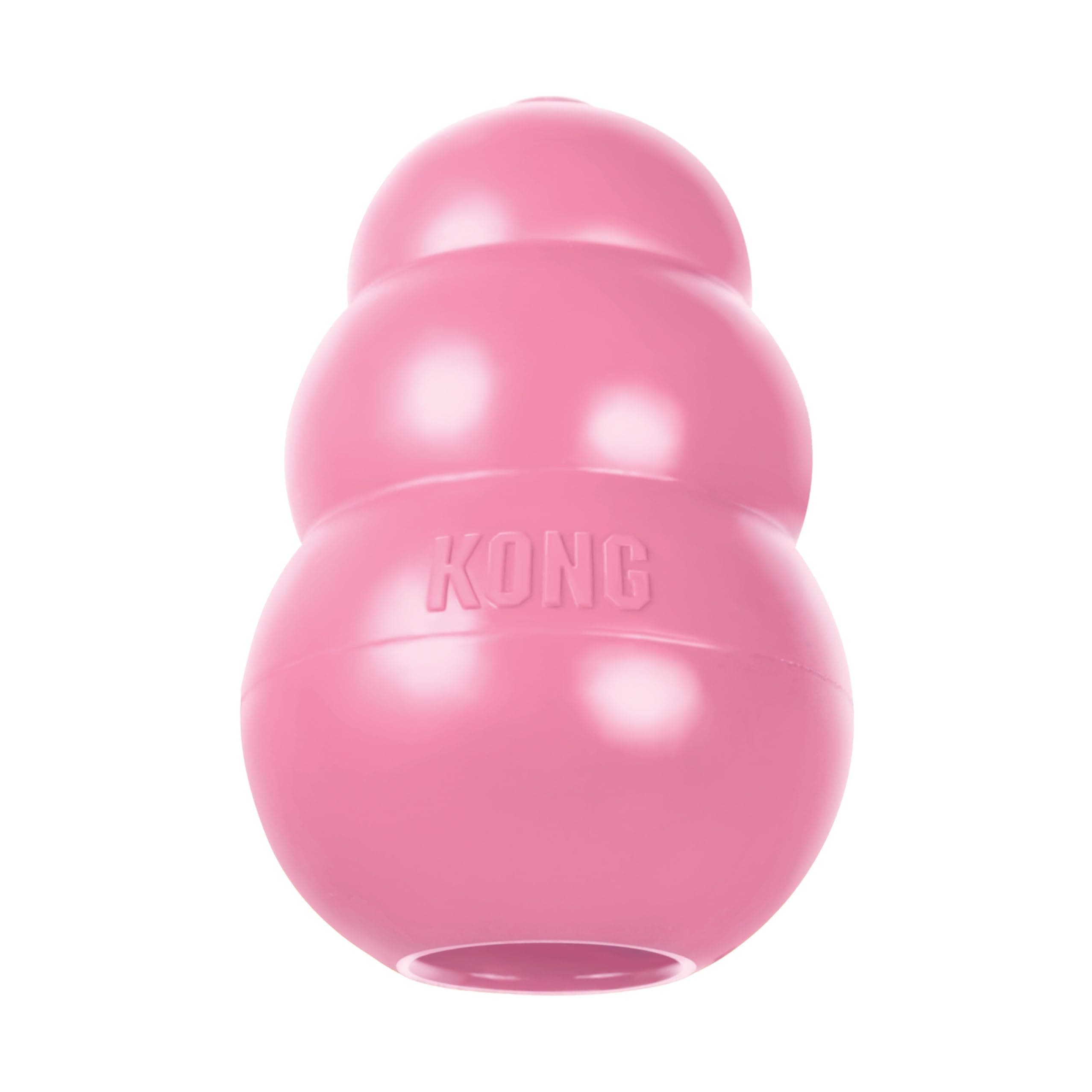 KONG - Puppy Toy Natural Teething Rubber - Fun to Chew, Chase and Fetch - for Medium Puppies - Pink