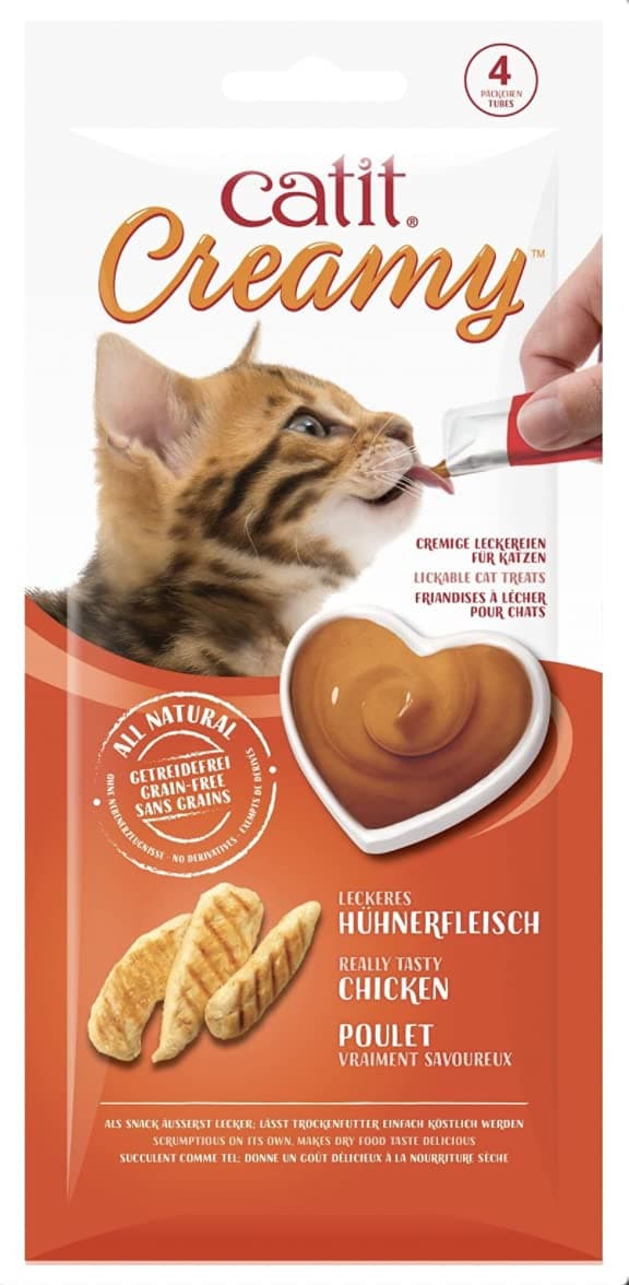 CATIT CREAMY LICKABLE TREATS FOR CAT - CHICKEN FLAVOR 4 * 10G