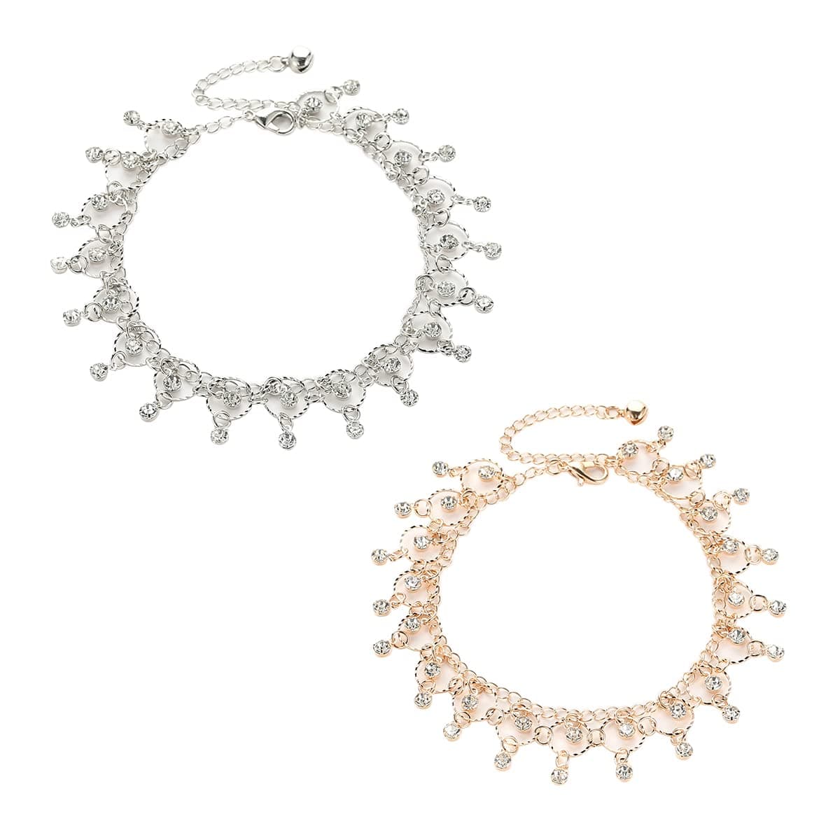 ORiTiAnkle Bracelets Set for Women 14k Gold Plated Anklet Set Adjustable Foot Chain Jewelry Gifts for Teens Girls