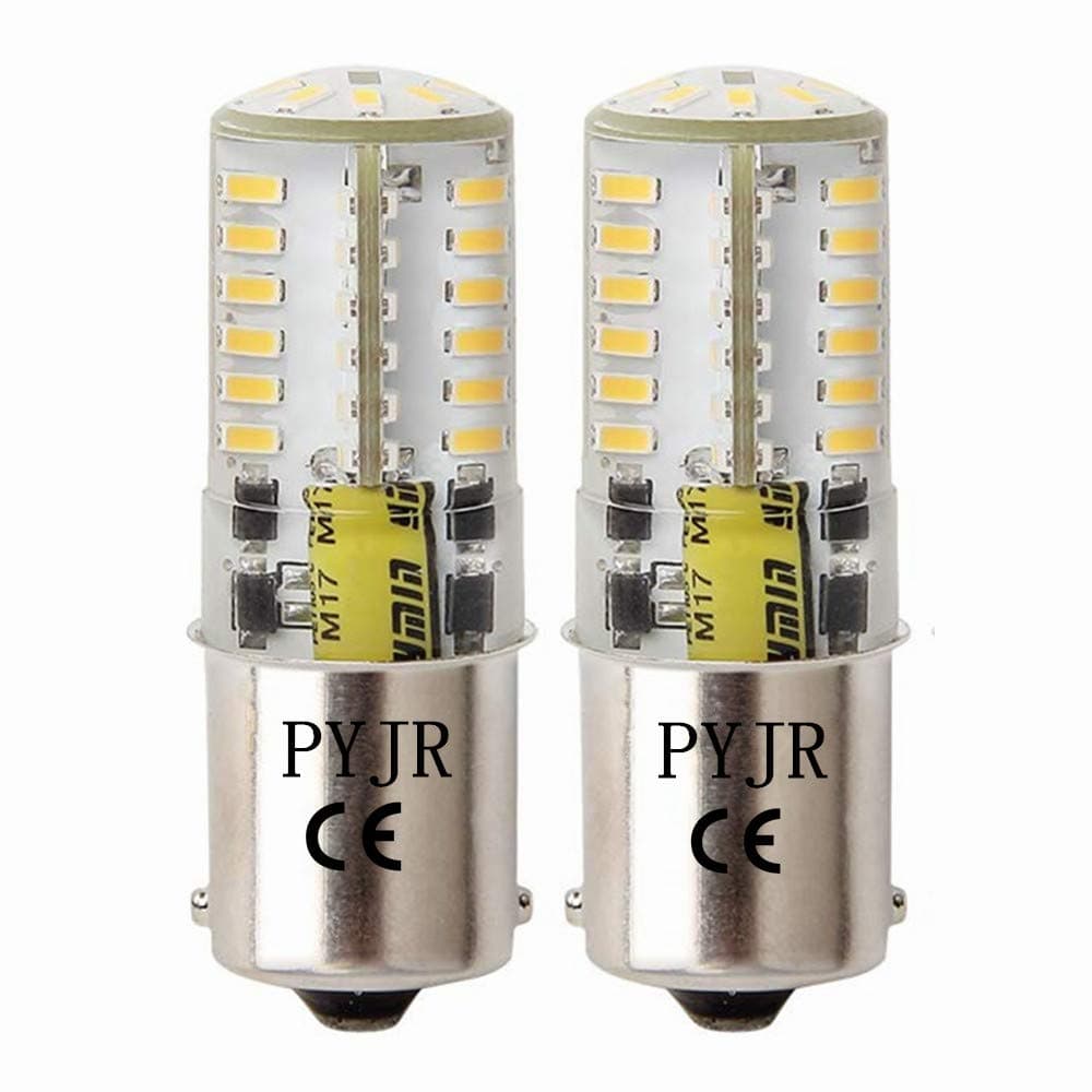 Ba15s 1156 1141 1003 7506 12V Led Bulbs, Pyjr Single Contact Bayonet Base, 5W Warm White 3000K 500Lm, Water-Resistant Led Bulb, for Rv, Trailer, Campe, Boat, Landscape bulbs. (Pack of 2)