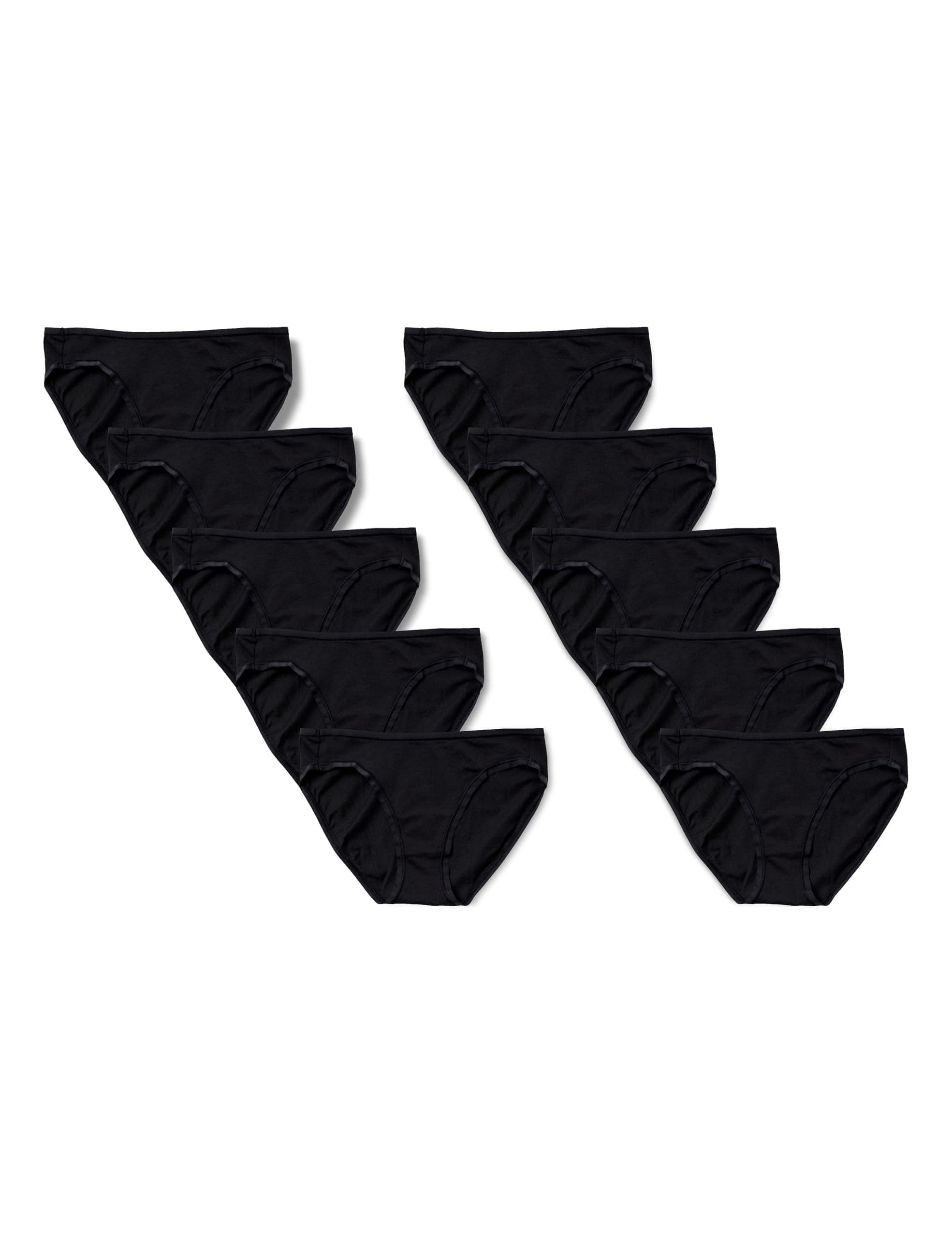 Amazon Essentials Women's Breathable Cotton Bikini Brief Underwear with Full Coverage, Multipacks