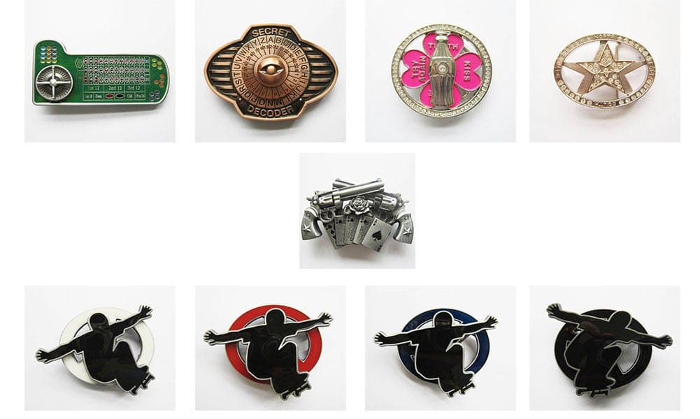 9 Pcs Shown As Picture Skateboard Play Boy Skateboard Boy Blue Skateboard Boy Red Skateboard Boy White Rhinestones Star Rhinestones Drink Bottle Secret Decorder Gamble Casino Table Royal Flush Revolver Belt Buckle Spinner