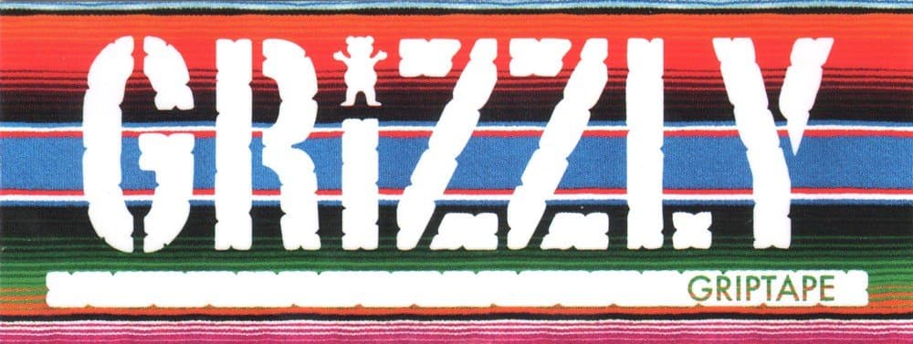 Grizzly Griptape Mexican Blanket Skateboard Sticker - 20.5cm wide x 7.8cm high approx. skating sk8 skate skate new