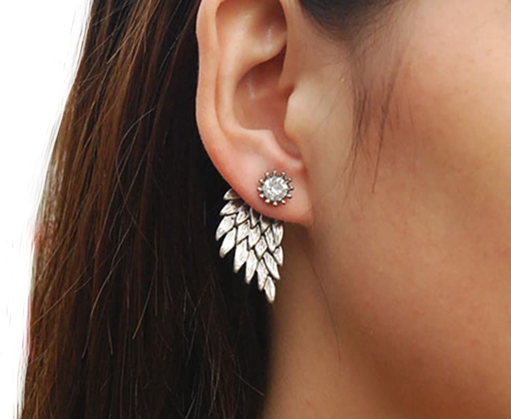 Ethnic Style Unique Luxurious Wings Feather Earrings Original Exaggerated Promotional Price