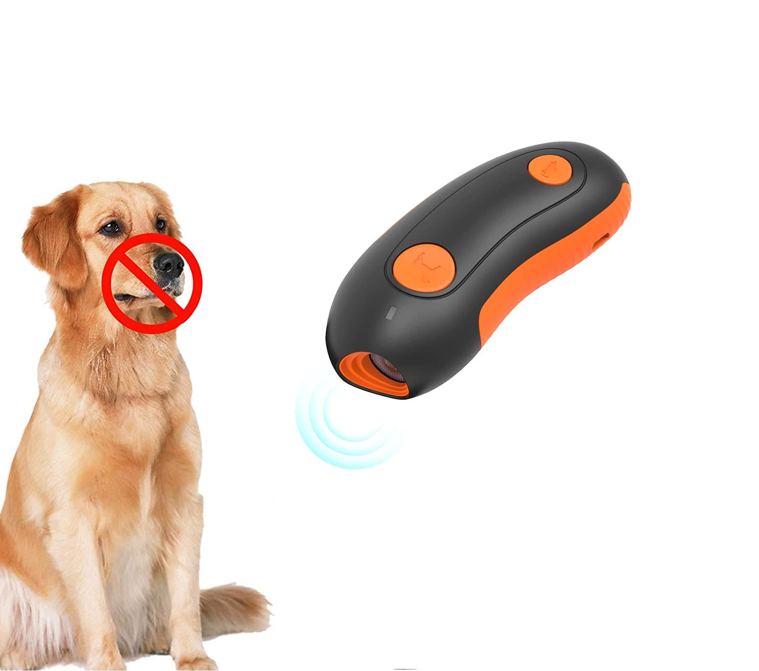 ManKiaPro Dog Barking Deterrent Devices, Portable Ultrasonic Anti Barking Dog Bark Control Device Rechargeable Stop Barking Dog Device Dog Behavior Training Tool of 16.4ft Effective Control Range