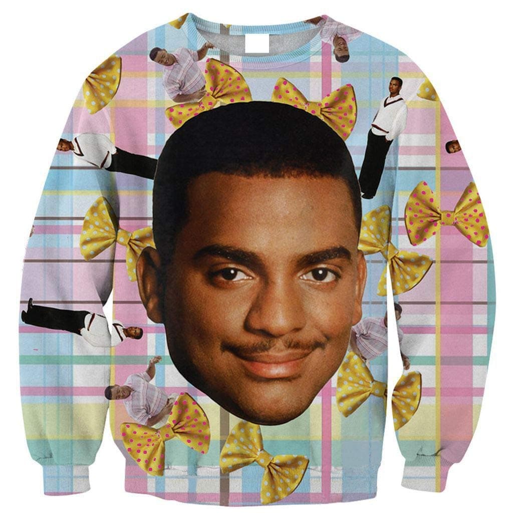 KSJK Unisex Funny Print Ugly Christmas Halloween Sweatshirts Jumper Hoodie NO6 XXL Apparel