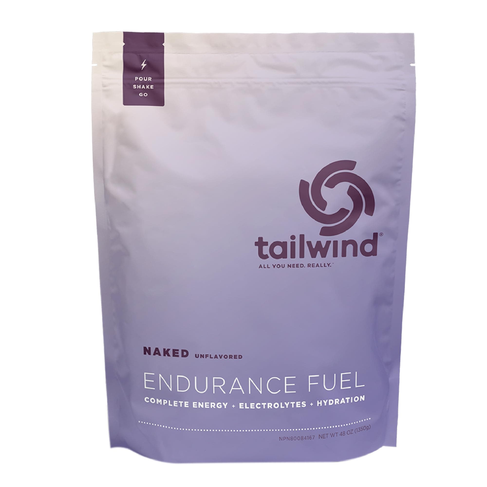 Endurance Fuel, Sports Drink Powder Mix with Electrolytes, Non-GMO, Free of Soy, Dairy, and Gluten, Vegan Friendly, Naked Unflavored, 50 Servings