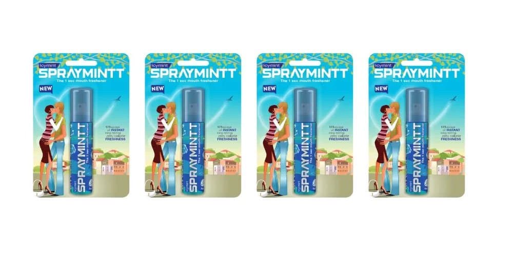 Pack of 4 - Icymint Spraymintt Mouth Freshener 15g by Midascare