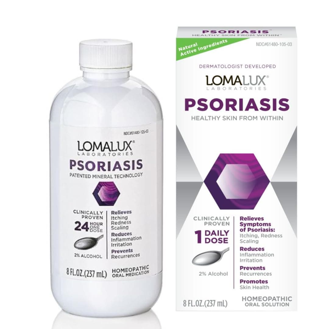 Psoriasis Relief Natural w/Minerals - Multi-Symptom Relief - Clinically Proven Treatment Dermatologist Developed for Psoriasis Vulgaris, Seborrheic Dermatitis, Scalp, Inverse Types - 8 Fl Oz