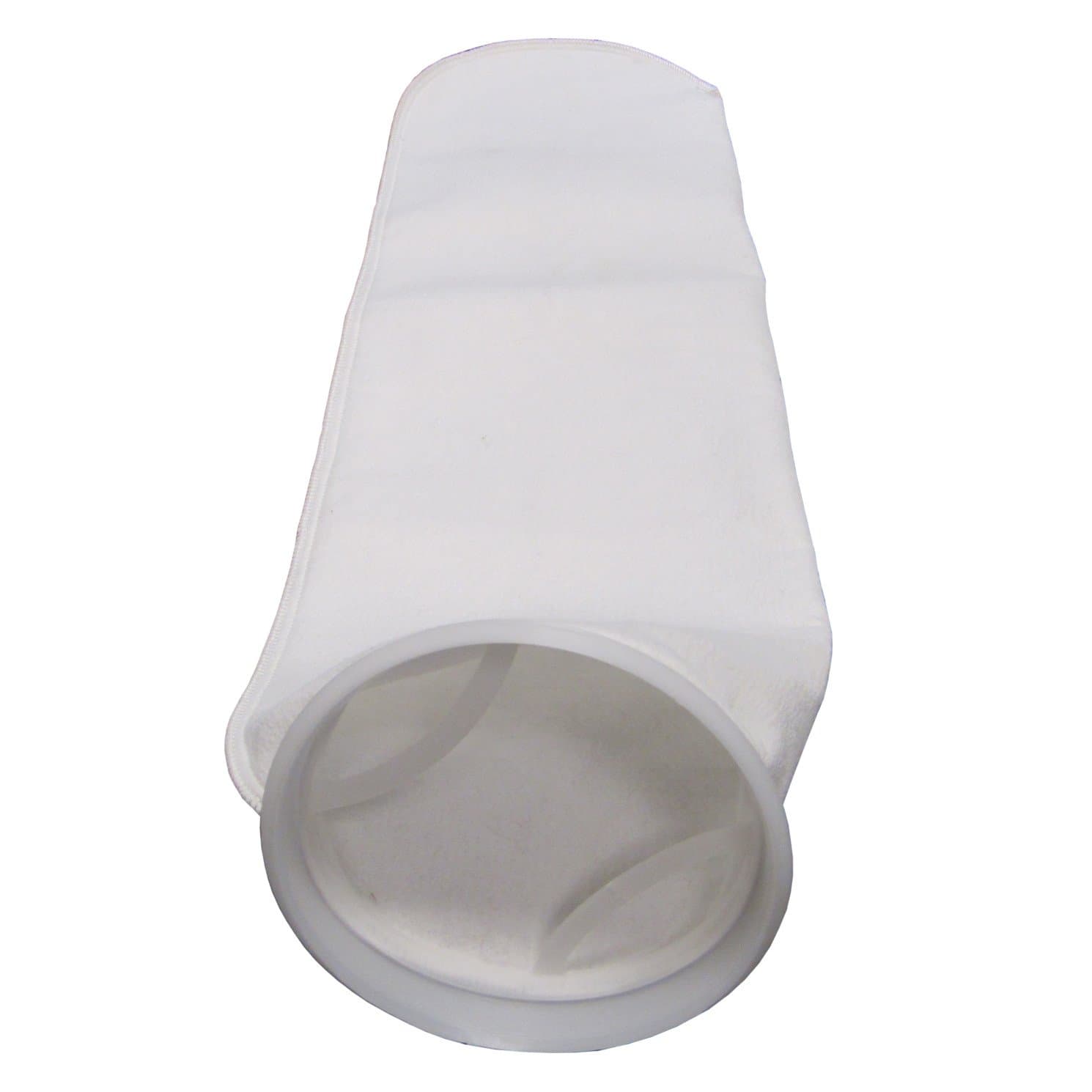 (10 Pack) #2 Size 50 Micron Liquid Filter Bags, Polyester Felt with Polypropylene Ring - 7-1/16" x 32", High-Temperature Filtration for Water, Oil, and Chemical Applications, 4.4 Sq. Ft. Surface Area