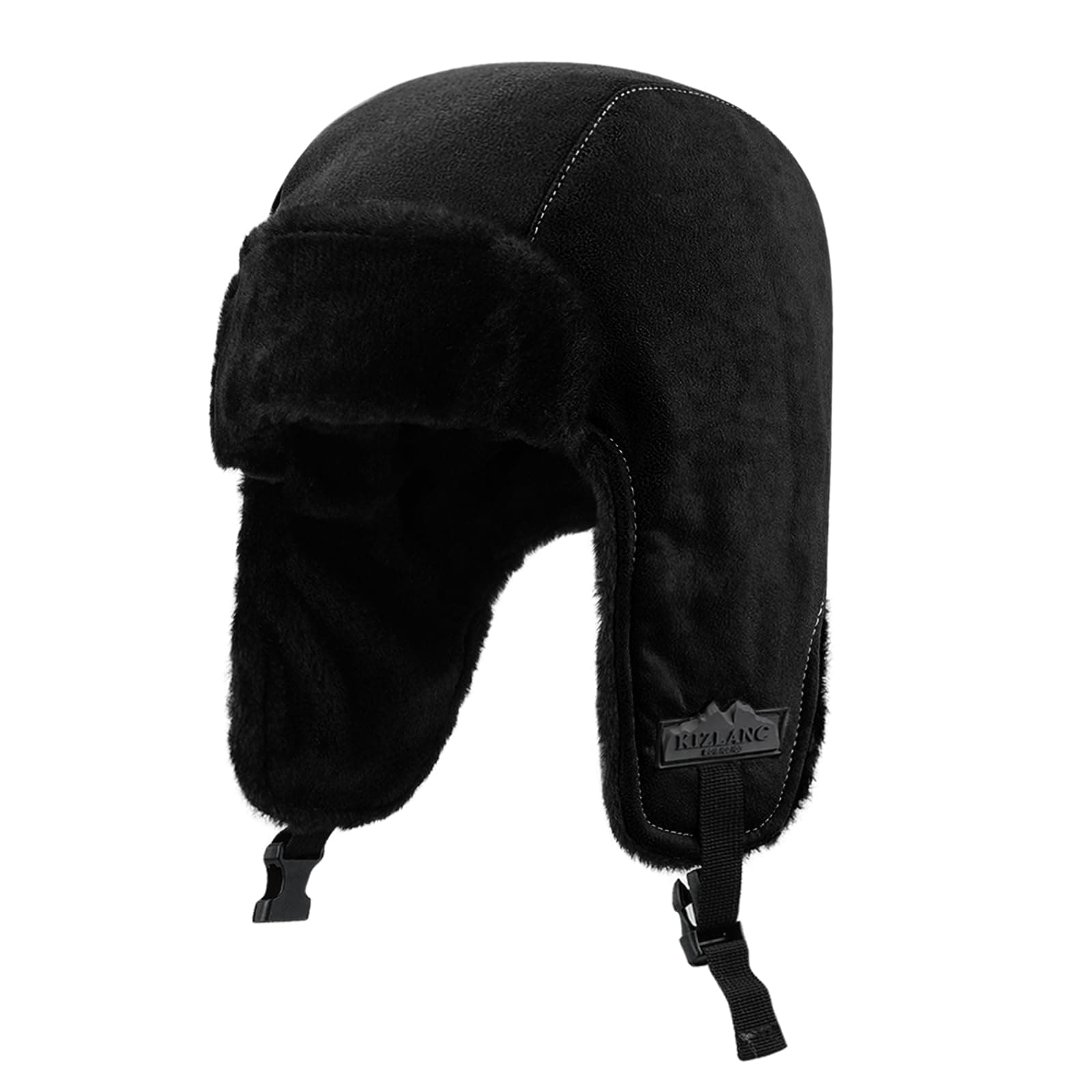 Croogo Eskimo Hat Russian Ushanka Cossack Trooper Hat Leather Trapper Aviator Hats Fur Lined Earflap Winter Cap Snow Ski Hats