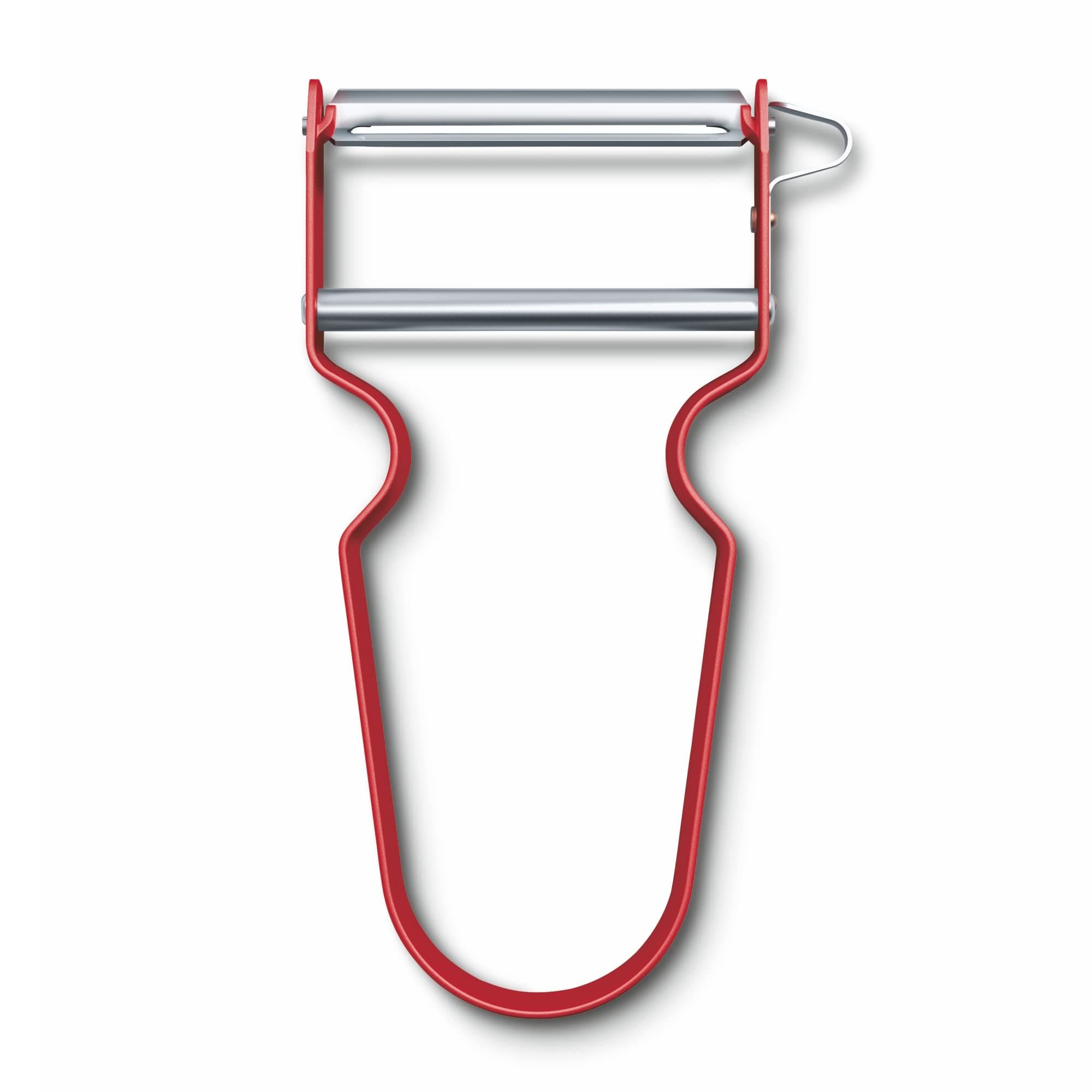 REX Peeler/Vegetable Scrapper Normal Straight Edge Aluminium red Swiss Made (6.0900.1)