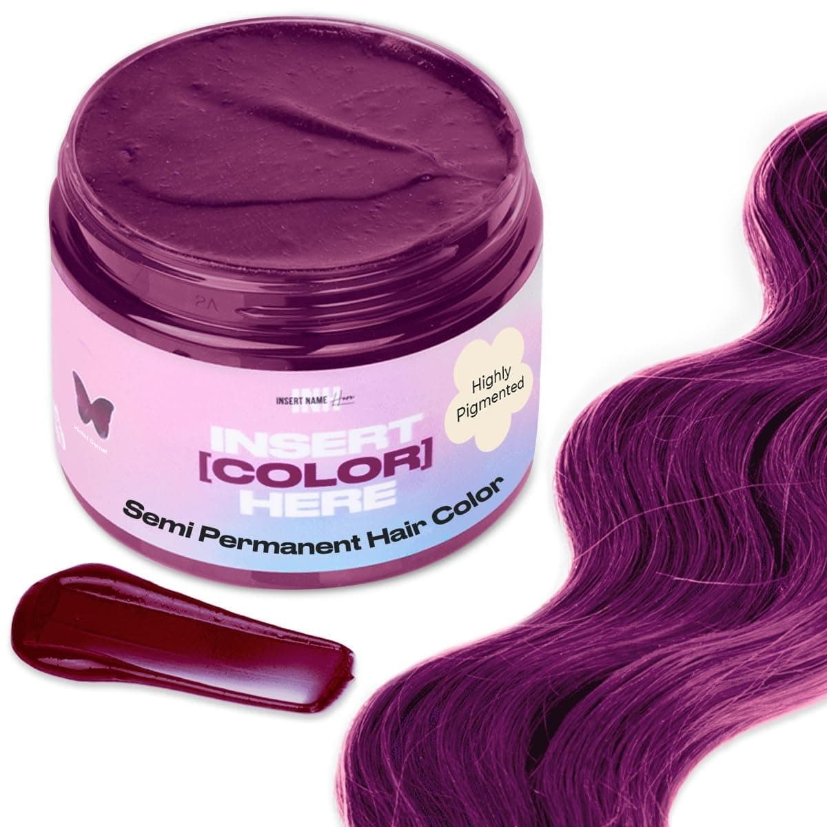 Semi Permanent Hair Color | Color Depositing Conditioner | Garnet Violet Hair Dye | No Bleach & No Peroxide Temporary Tint for Women & Men | Vegan, Ammonia Free, & Sulfate Free | Ready to Use, 6oz