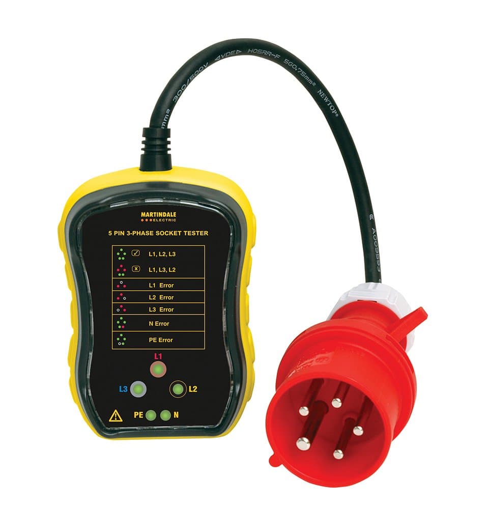 Martindale MARPC105/32 PC105 3 Phase Industrial Socket Testers 32A