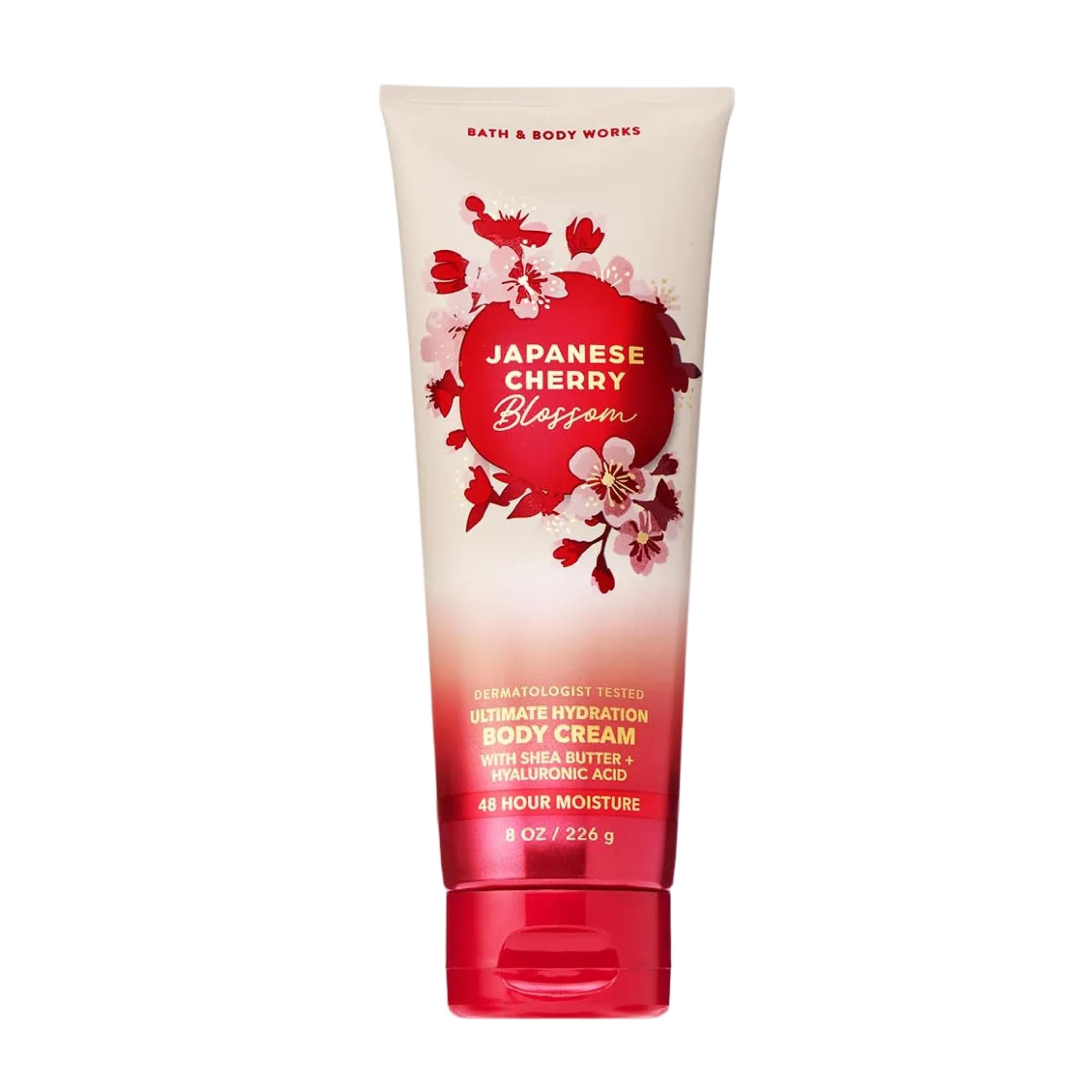 Japanese Cherry Blossom Body Cream, Ultimate Hydration Moisturizer with Shea Butter & Hyaluronic Acid for Dry Skin, Iconic Floral Scent, 8 oz - 1 Pack