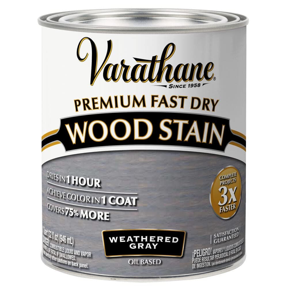 Rust-Oleum 社製 ラストオレウム Varathane プレミアム速乾性木材着色剤 262011 サンブリーチド 32オンス 陽にさらされて色落ちした木材の色 1 Pack 269394 1