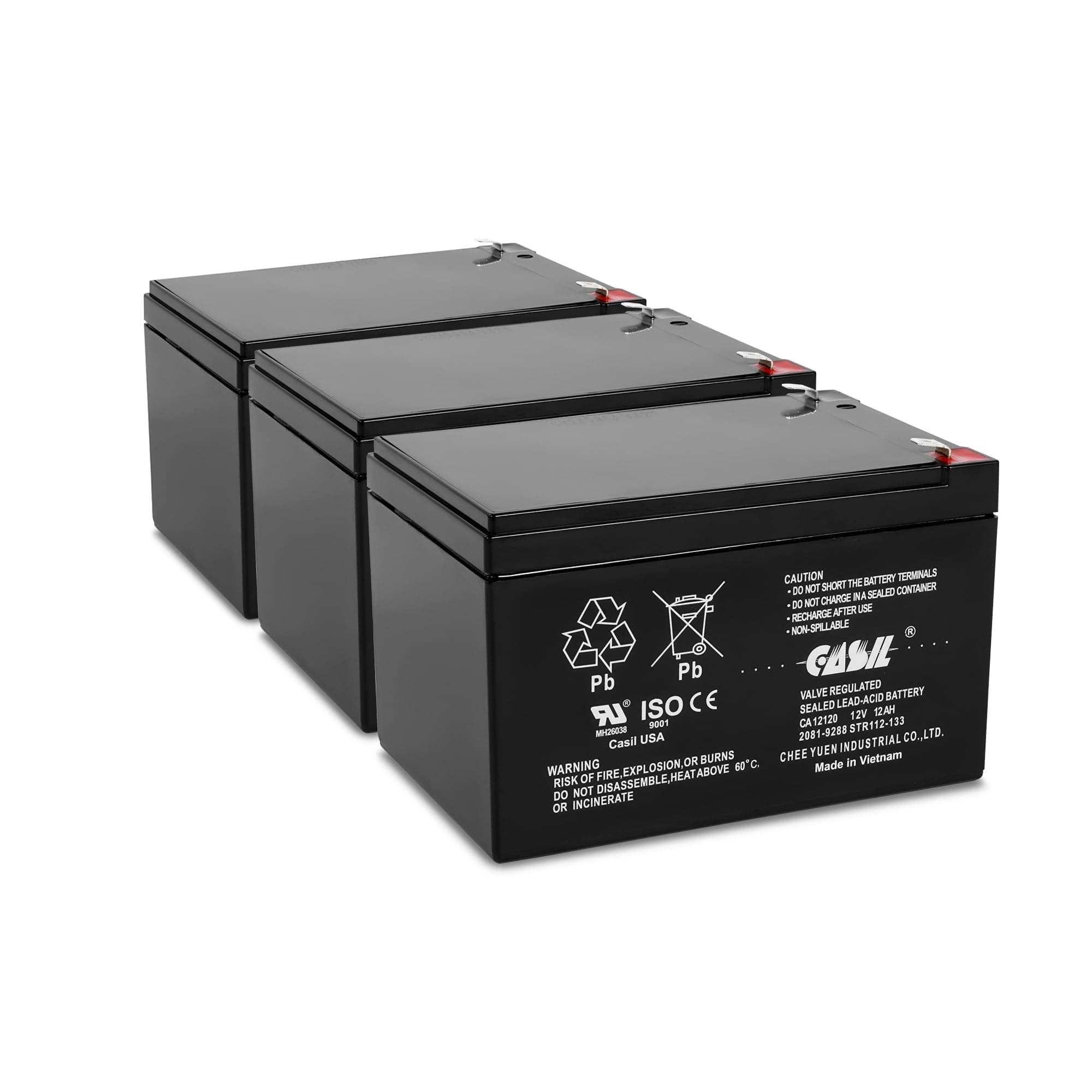 Casil CA12120 12V 12Ah F2 Razor Battery Replacement Razor Dirt Bike Upgrade kit for Razor mx500 Razor mx650 W15128190003 Razor 15165070 Razor Dirt Rocket mx650 Battery 3 Pack