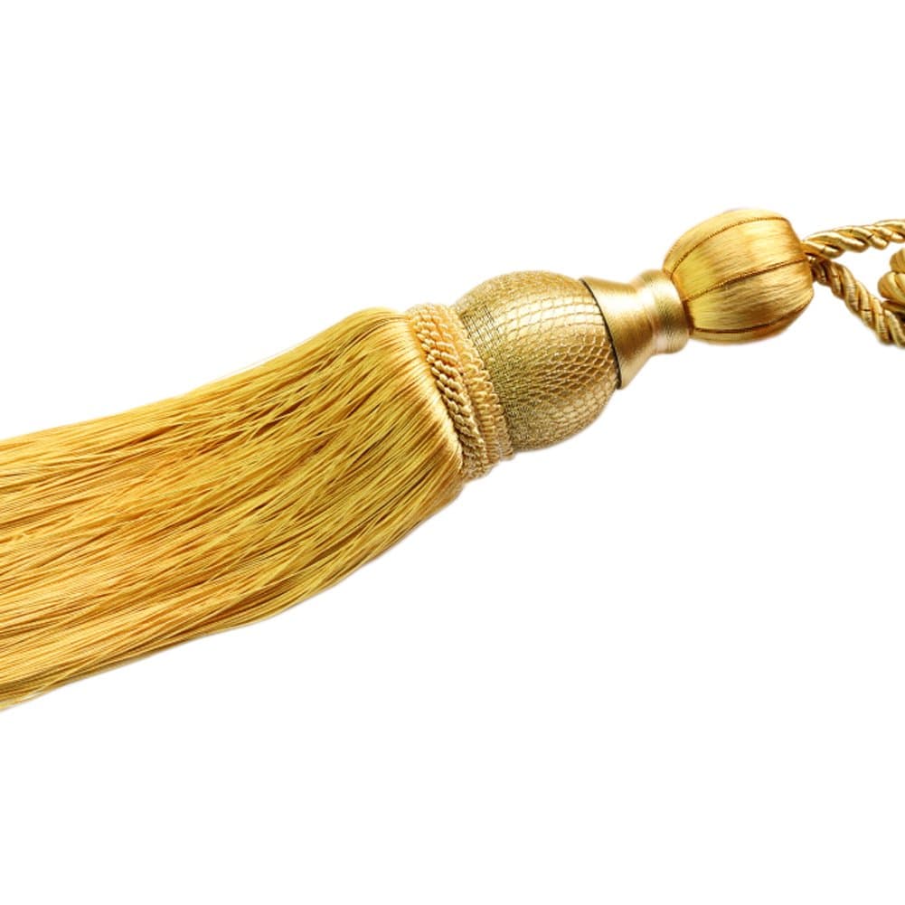 One Pair High-Grade European Style Curtains Tieback Rope Retro Tassel (Gold)