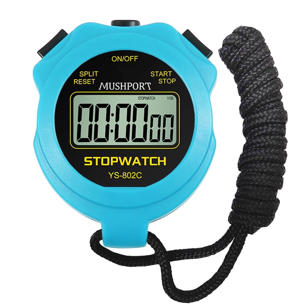 Sport Stopwatch Timer Only Stopwatch with ON/Off, No Clock No Date Silent Simple Operation Children Friendly, Digital Stopwatch for Kids Coaches Swimming Running Sports Practice