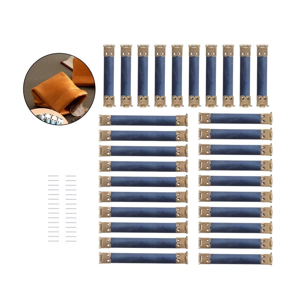 30pcs Metal Internal Flex Frame Kiss Clasp for DIY Craft Coin Purse Bag Sewing Making Bronze(with 3 Different Size 3.15/3.94/4.72 Inch)