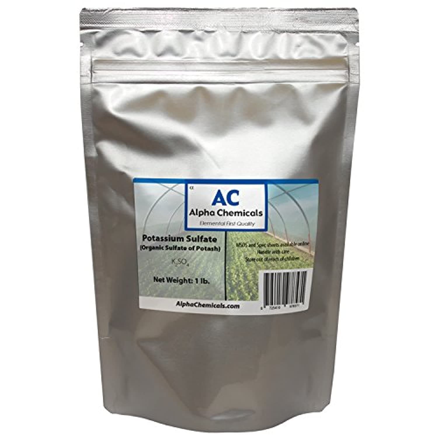 Alpha Chemicals 1 Pound - Potassium Sulfate - Sulfate of Potash