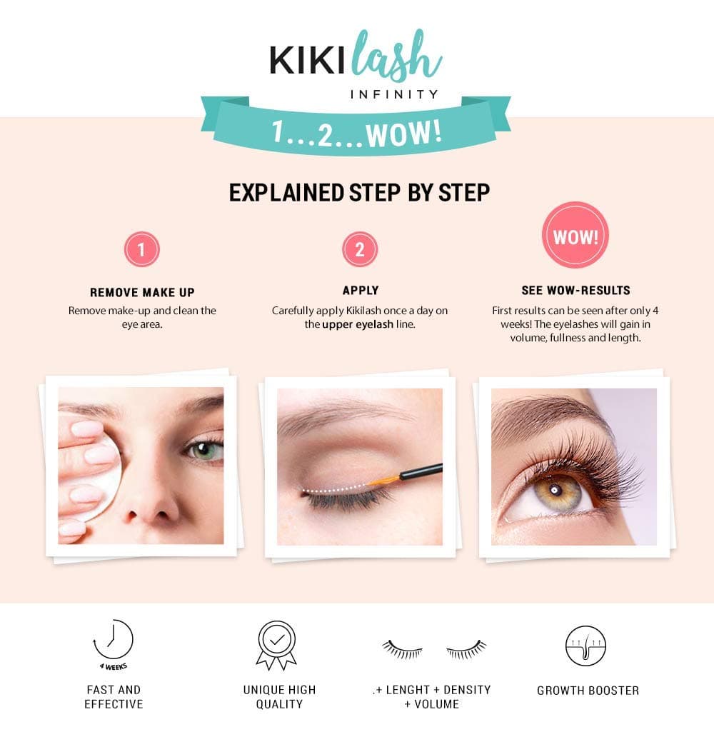 KIKILASH Eyelash Serum 3ml | Enhancing Serum For Longer Thicker Natural Eyelashes | 2in1 Eyelash Growth Serum & Eyebrow Growth Serum