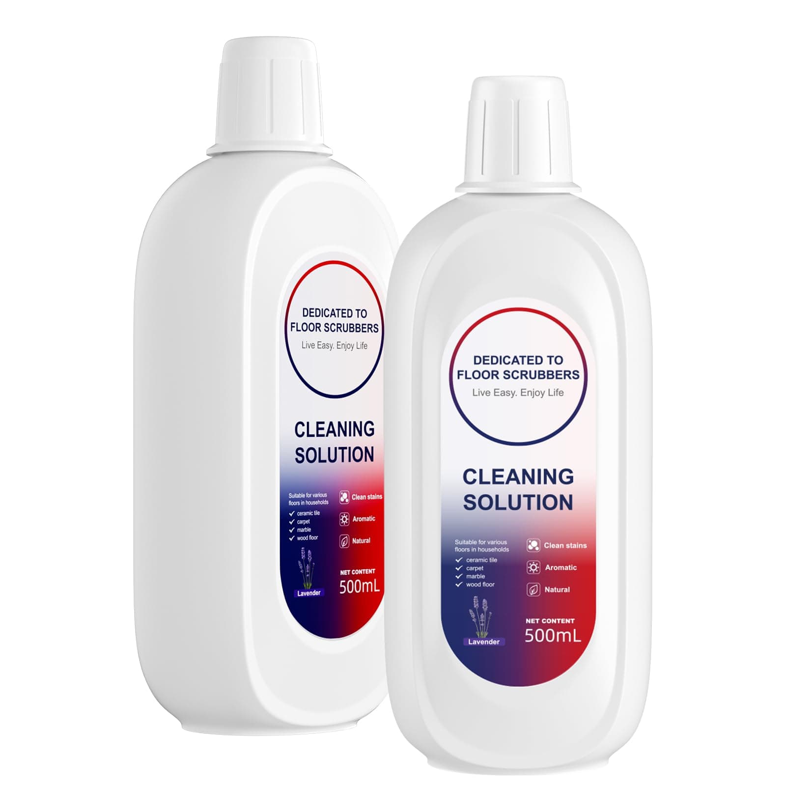Floor Cleaner 1000ml Lavender Scent Compatible with Tineco Cleaning Solution, Residue & Streak Free, Suitable for All Robot Vacuum Cleaners and Wireless Wet Dry Dual-Use Vacuum Cleaners (Lavender)