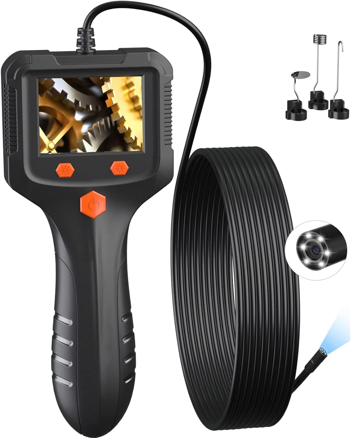 Daxiongmao 2.4 "endoscope with 6 light inspection camera