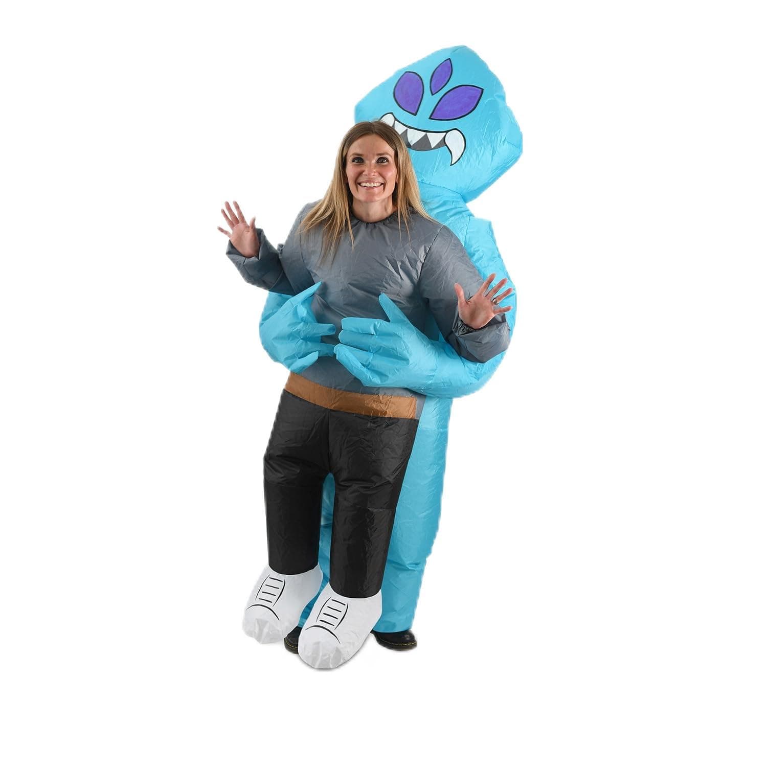 AirSuits Inflatable Alien Fancy Dress Costume Unisex Men Women Blow-Up Fan Powered ET Suit Outfit for Halloween, Stag Do, Hen Party, World Book Day, Cosplay