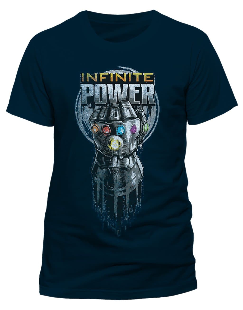 Avengers Infinity War Infinite Power Gauntlet Official Marvel Blue Mens T-Shirt