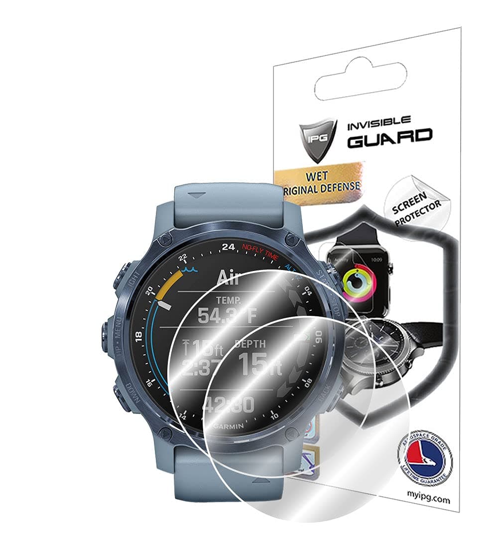 for Garmin Descent Mk2S Hydrogel Screen Protector (2 Units) Invisible HD Clear Film Anti Scratch Guard-Smooth/Self-Healing/Bubble for Mk2S