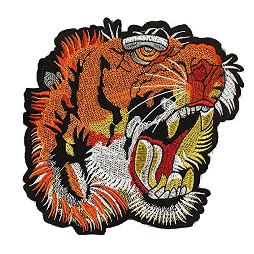 Embroidery Lace Flower Applique Sew On Patches DIY Collar Bust Dress Bag Shoes Craft Decor DIY Handmade Materials(Tiger)