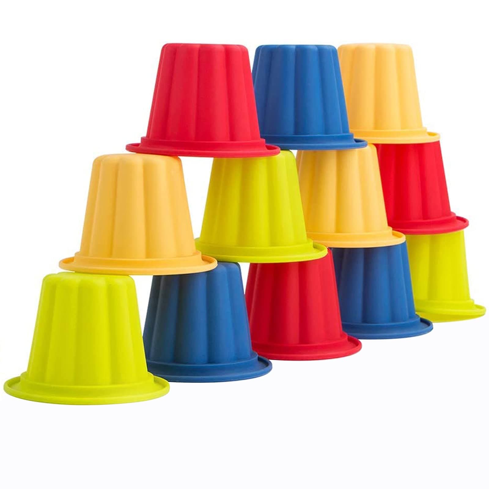 Webake Jelly Moulds Silicone 12 Pcs Pudding Mould Muffin Cases Cupcake Moulds Baking Tins for Cake Ice Creams Puddings