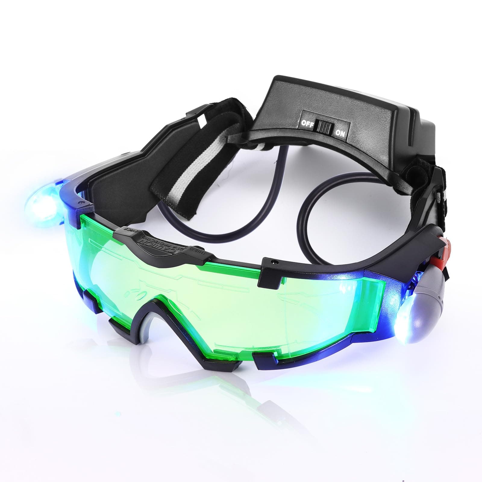 ALLOMN night vision goggles for kids, kids night vision goggles with Adjustable Flip-Out LED Lens for Racing, Bicycling, Skiing & Outdoor Adventures to Protect Eyes