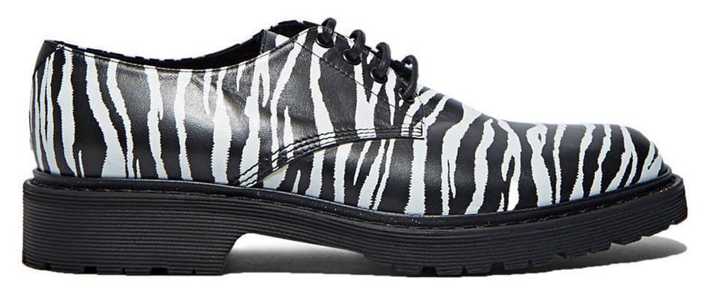 SL Paris Men's Army 25 Rub Derby #20 Zebra-Printed Calfskin YSL (9 US; 42 EU)