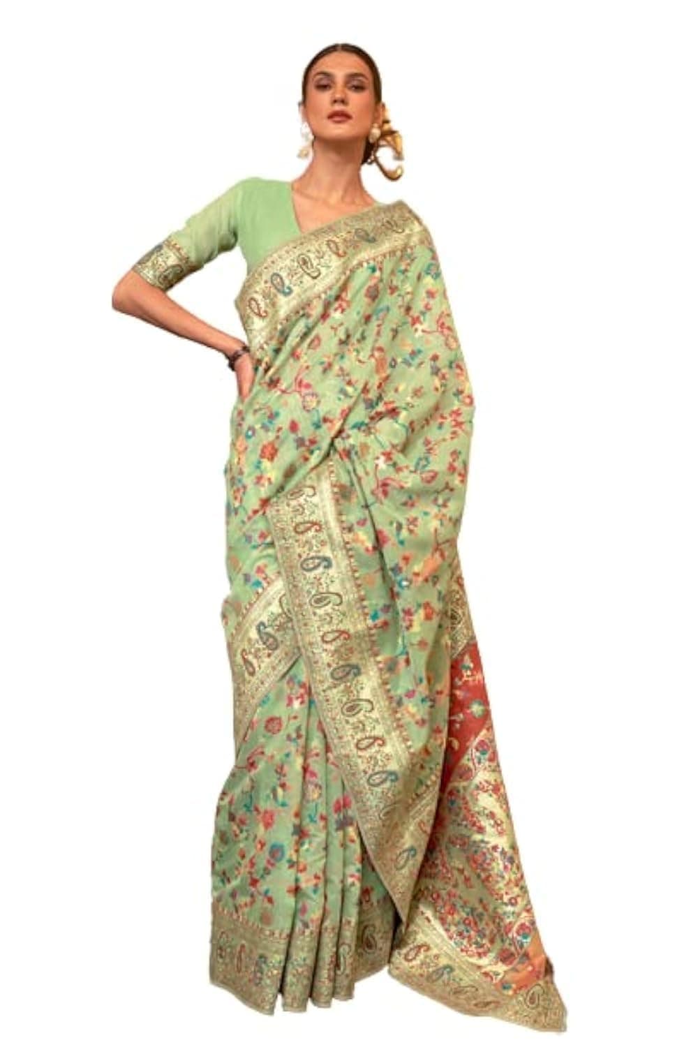 Women's S Kanjivaram Banarasi Silk Saree Kanchipuram Patola Saree