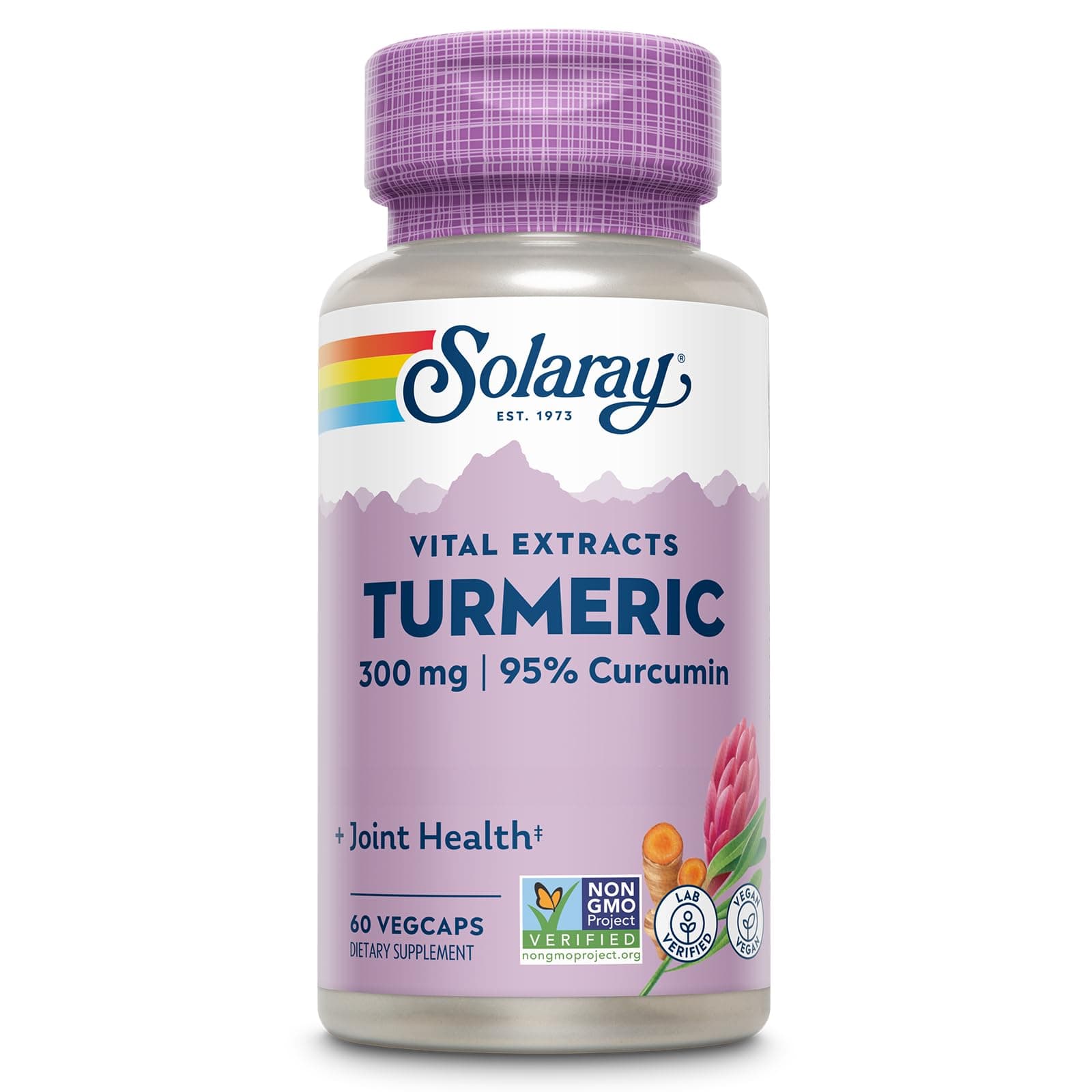 Turmeric Supplement 300 mg - Turmeric Root Extract with 95% Curcumin - Joint Support Supplement for Joint Health and Comfort - Non-GMO, Vegan, Gluten Free, 60-Day Guarantee, 60 Servings