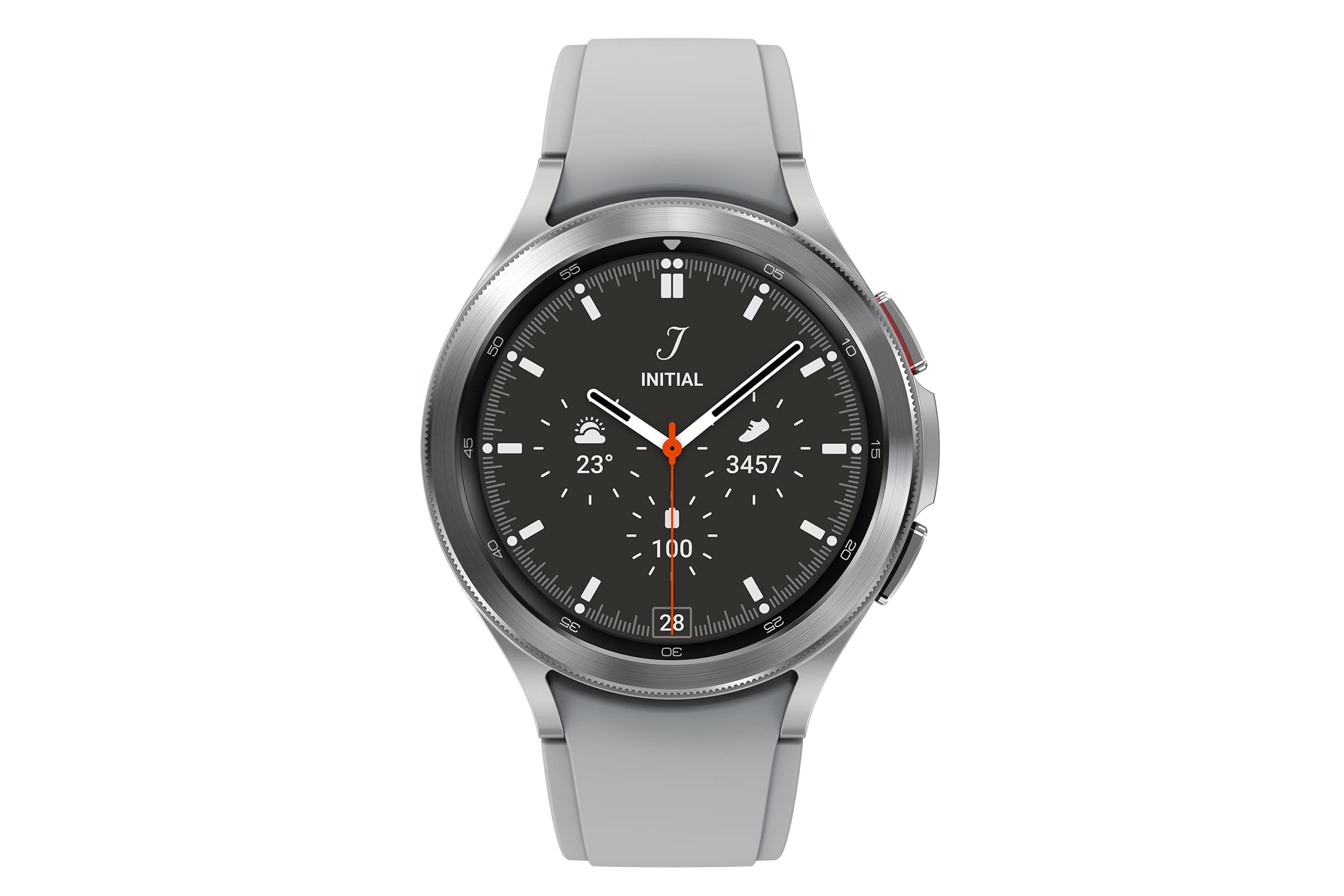 SAMSUNG Galaxy Watch4 Classic 46mm Bluetooth Smartwatch, Silver, International Version