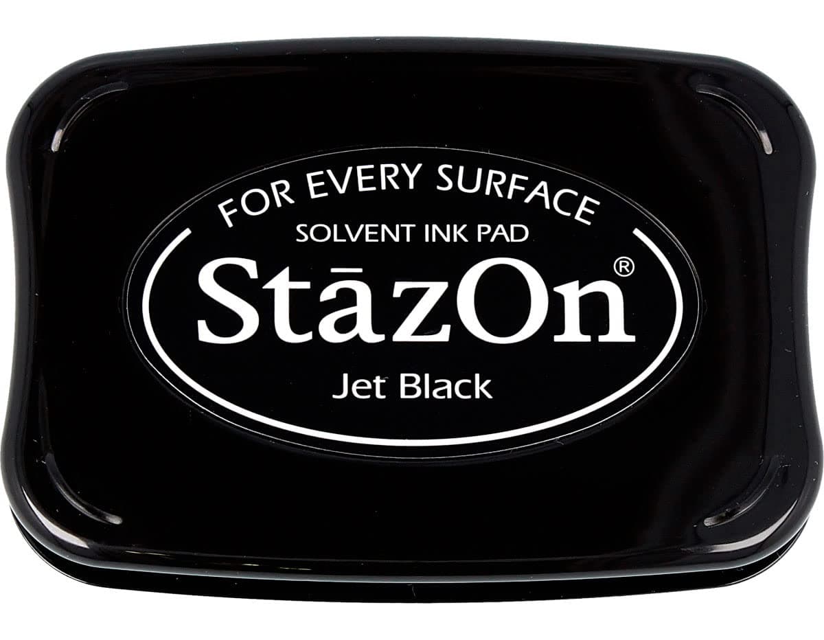 SZ000031 Full-Size StazOn Multi-Surface Inkpad, Jet Black