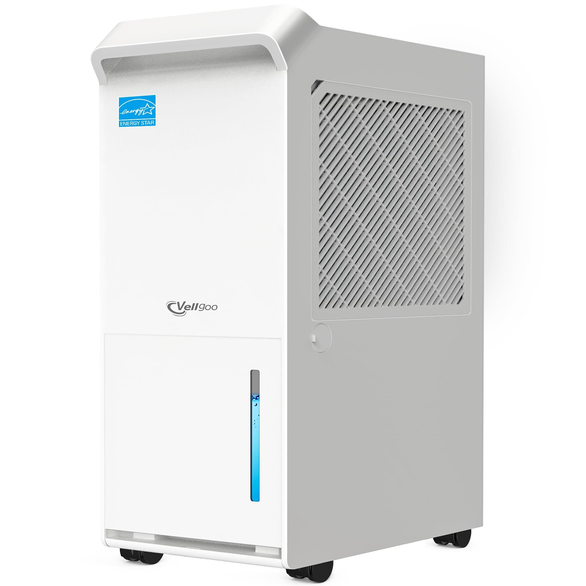3,500 Sq.Ft Most Efficient Energy Star 2024 Dehumidifier with Pump, Vellgoo Max 60 Pint/D (Standard 35 Pint/D) Compressor Dehumidifier for Basement with Drain Hose, Intelligent Humidity Control