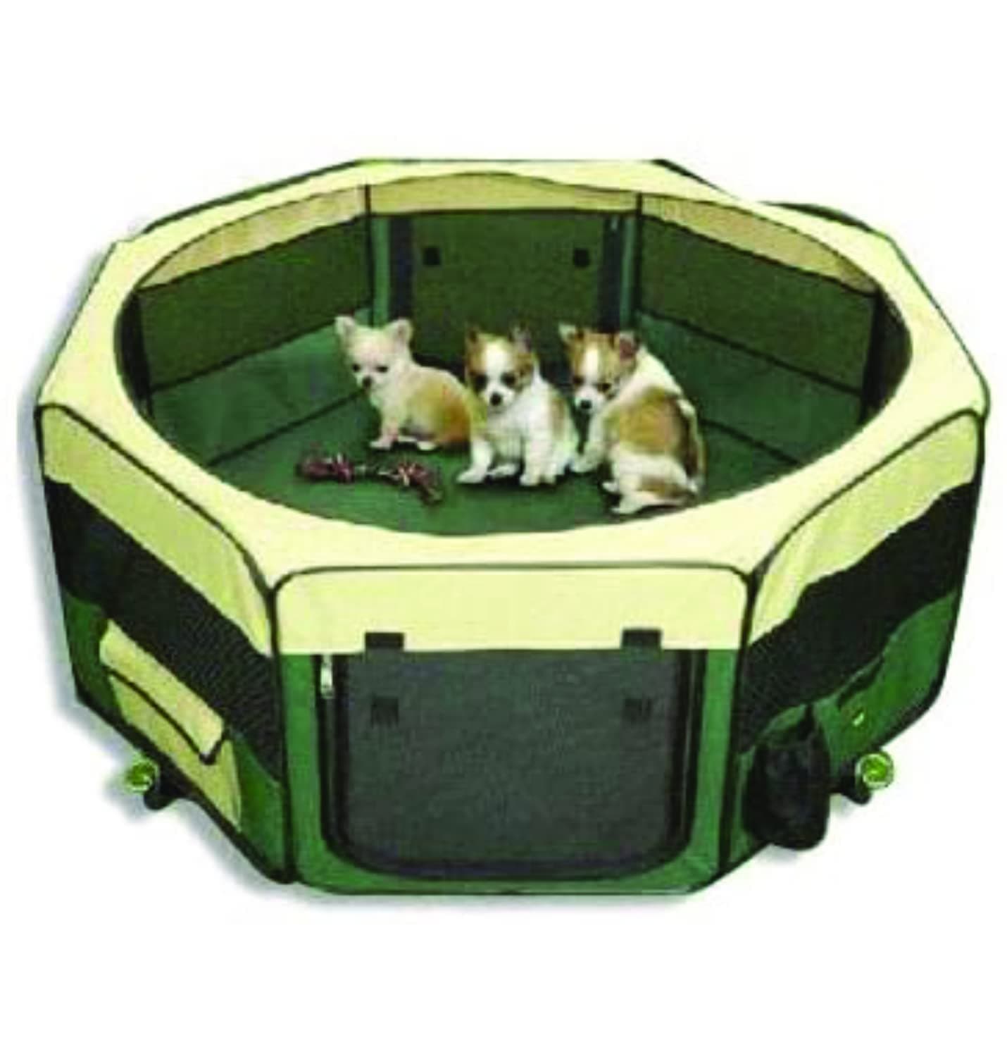topPets Portable Soft Pet Soft Side Play Pen or Kennel for Dog, Cat, or Other Small Pets. Great for Indoor and Outdoor